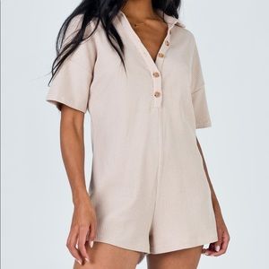 KEGAN ROMPER BEIGE Princess Polly